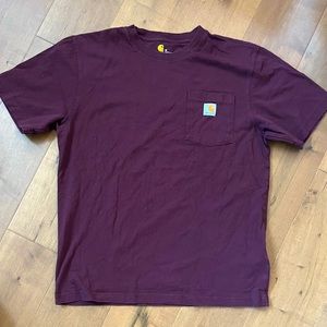 Carhartt Pocket Cortton T-shirt Burgundy Mens M